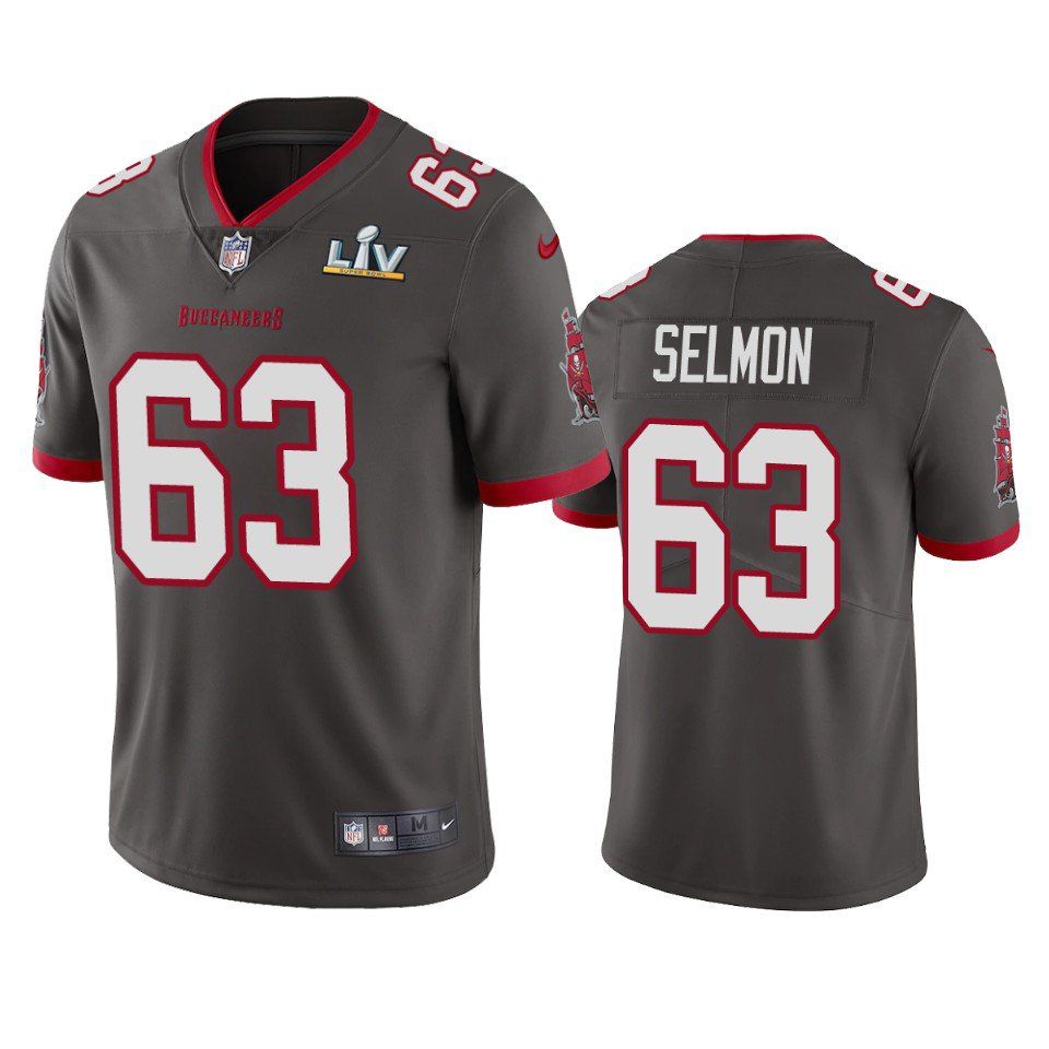 Men Tampa Bay Buccaneers 63 Selmon Nike Grey Super Bowl LV Limited NFL Jersey